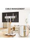 Premium Mobile TV Cart for 55–90 Inch TVs, Height Adjustable Rolling TV Stand with 50° Swivel Mount, Locking Wheels, Adjustable AV Shelf, Cable Management, Max VESA 800x600, Supports 68kg - 7