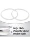 6-Piece White 6.8cm Silicone Water Bottle Lid Sealing Ring Set - 6