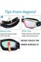 Swimming Goggles Leak-Proof Fog-Proof UV-Protective Triathlon Goggles Case Adults Men Women Teens Child Blue Rose - 5