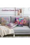Bohemian Mandala Cotton Linen Pillowcase, Square Cushion Cover, for Beds, Cars, Homes, Sofas, Bedrooms, Living Rooms, Indoor/Outdoor Decor,... - 2