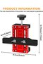Cabinet door positioner: 1 piece adjustable aluminum cabinet door installer for woodworking - adjustable height 0-60 mm - compact and portable (red) - 2