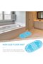 Bathroom foot massage non-slip mat, transparent blue, made of comfortable non-slip material, with foot pedal cleaning function, absorbent - 3