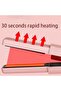 Mini Cordless Ceramic Hair Straightener, 3 Constant Temperature Settings USB Rechargeable Portable Flat Iron, Travel Pink - 2
