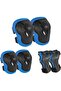 Children's 3-Piece Skateboard & Skating Protective Gear Set, Knee Pads, Elbow Pads & Wrist Guards (Blue)