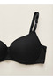 80% Cotton Push up Underwire Bra B Cup Adjustable Straps Skin Black Navy Blue Ecru - 4
