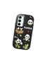 Samsung Galaxy A35 Compatible Case Camera Protector Black Silicone Couple Phone Case Panda Pattern - 3