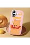 Samsung Galaxy A06 Compatible Case Camera Protector Pink Silicone Couple Phone Case with Bear Pattern - 2
