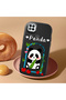 Poco C31 Compatible Case Camera Protector Black Silicone Couple Phone Case Panda Patterned - 2
