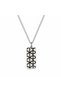 Geometric Patterned Rectangular Plate Men's Necklace - 2
