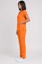Women's V-Neck Bat Sleeve Turquoise, Mustard, Orange, Brick, Bitter Green Cotton Linda Scrubs Set - 4