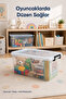 Set of 2 Lockable Lid Storage Containers 25 Lt Transparent Rectangular Storage Box - 4