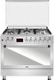 EDGS-FRR-227 freestanding gas oven, 60 x 90 cm, 5 burners, 8 control knobs - Silver