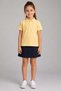 Tr Unisex Children's Polo Collar Short Sleeve Cotton School T-Shirt Yellow - 2