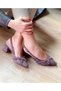 Own Coffee Suede Buckle 5 cm Heel Sandals - 2