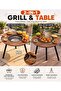 BT Portable 2-in-1 BBQ Table & Charcoal Grill with Tripod Base, Outdoor Charcoal BBQ Grill Table - 3