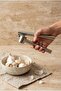 Stainless Steel Garlic Crusher 18X5 cm - Garlic Press with Removable Washable Chamber