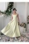 Women's Sari Midi Dress Square Neck Strap Patterned A-Line Midi Evening Dress - 6