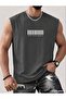 Original Printed Men's Regular Fit Crew Neck Sports Sleeveless T-Shirt