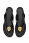 Luisa Women's Gold Buckle Detailed Flip-Flops Comfortable Slippers - 2