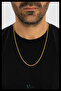 Twisted Surgical Steel Gold Chain Necklace Premium Quality Durable Stylish Design (Length Options Available) - 5