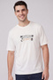 Printed T-Shirt with Crew Neck and Short Sleeves
