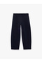 Elastic Waist Cotton Pocket Detailed Balloon Form School Trousers - 4