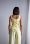 Women's Yellow Stone Button Detailed Corset Vest Double Set Nh265844 - 6