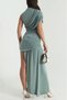 Women's Cagla Gathered Drape Detailed Tailored Asymmetrical Mini Dress Elt5073 - 5
