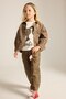 100% Cotton Leopard Patterned Gabardine Long Sleeve Jacket Shirt Baby Girl I0998A526Au - 2