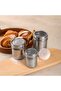 Two-piece powder sieve set, stainless steel with lid, suitable for cocoa and coffee, silver. - 3