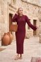 Modern Braided Hair Crew Neck Knitwear Dress - 2