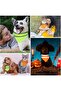 2-piece triangular dog headband with reflective safety strips and fluorescent green trim - 4
