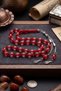 Surmeli Crimped Amber Stone Barley Cut 33-Piece Prayer Beads with Metal Tassels 12*8 mm 902818 - 2