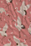 Japanese-Inspired Pink Crane Bird Elegant Botanical Pattern 70X150 Beach Towel - Cotton Bath Towel - 3