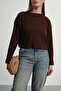 Women's Ribbed Oversize Cut Winter Knitwear Crop Sweater Glc1110