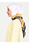 Striped Leopard Print Scarf - Yellow - 3