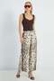 Leopard Patterned Satin Trousers - 4