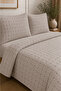 Star Patterned Quilted 3 Piece Double 250X250 cm Bedspread 60X80 2 Pillowcases