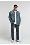 Oversize Fit Men's Mid Indigo Denim Shacket - 3