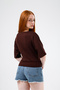 Wide Collar Embroidery Detailed Basic T-Shirt - 7