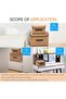3pcs Blue Linen Foldable Storage Bins with Lids Kit, Large Collapsible Fabric Stroage Box, St - 7