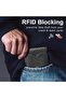 محفظة رجالية نحيفة مزودة بتقنية حجب RFID، محفظة ثنائية الطي للرجال، تصميم بسيط من الجلد الطبيعي وألياف الكربون - 4