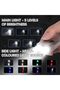 S12 Plus Mini LED Flashlights USB Rechargeable Small Keychain Flashlight with 11 Modes of Main & Sid - 3