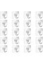 SKY-TOUCH Adhesive Wall Hooks 20 Pcs, Transparent Strong Suction Hooks For Home Kitchen and Bathroom
