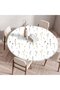 3D round tablecloth with elastic band, round tablecloth, elastic band tablecloth cover, non-slip round tablecloth protector, wash...