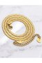Steel Pyramid Texture Chain Necklace 2 mm Gold Color |   Anti-Tarnish, Women'S, 2 Years Warranty - 3