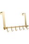 Door Hooks - 6 Removable Hooks - High-Quality Aluminum Alloy Hooks - Ultra-Thin Top - Impact Resistant - Suitable for Bathrooms and Doors