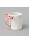 Porcelain Mug Cup Decorative Coffee Tea Cup with Pink Bow Handle - 3