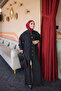 Black Pocketed Tunic Pants Tencel Set - 2