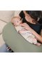 Soft and cute pure cotton nursing pillowcases, suitable for newborn boys and girls (fog green, off-white) – 2-piece set - 3